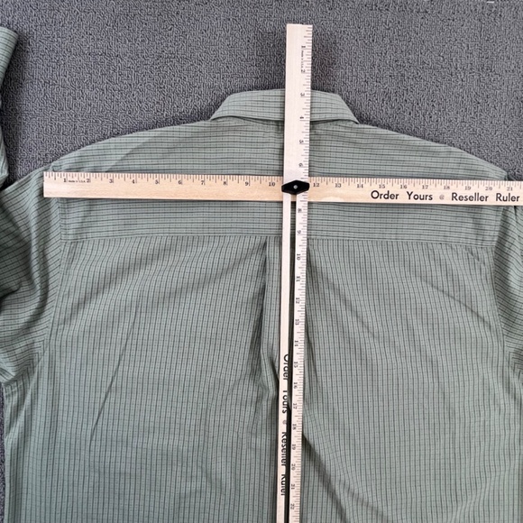 Izod Shirt Adult Extra Large Green Button Up Check Long Sleeve Casual Men - Picture 10 of 12